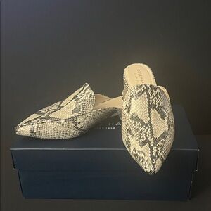 Cole Haan Women's Piper Snakeskin Print Mules | Size 7- NEVER WORN
